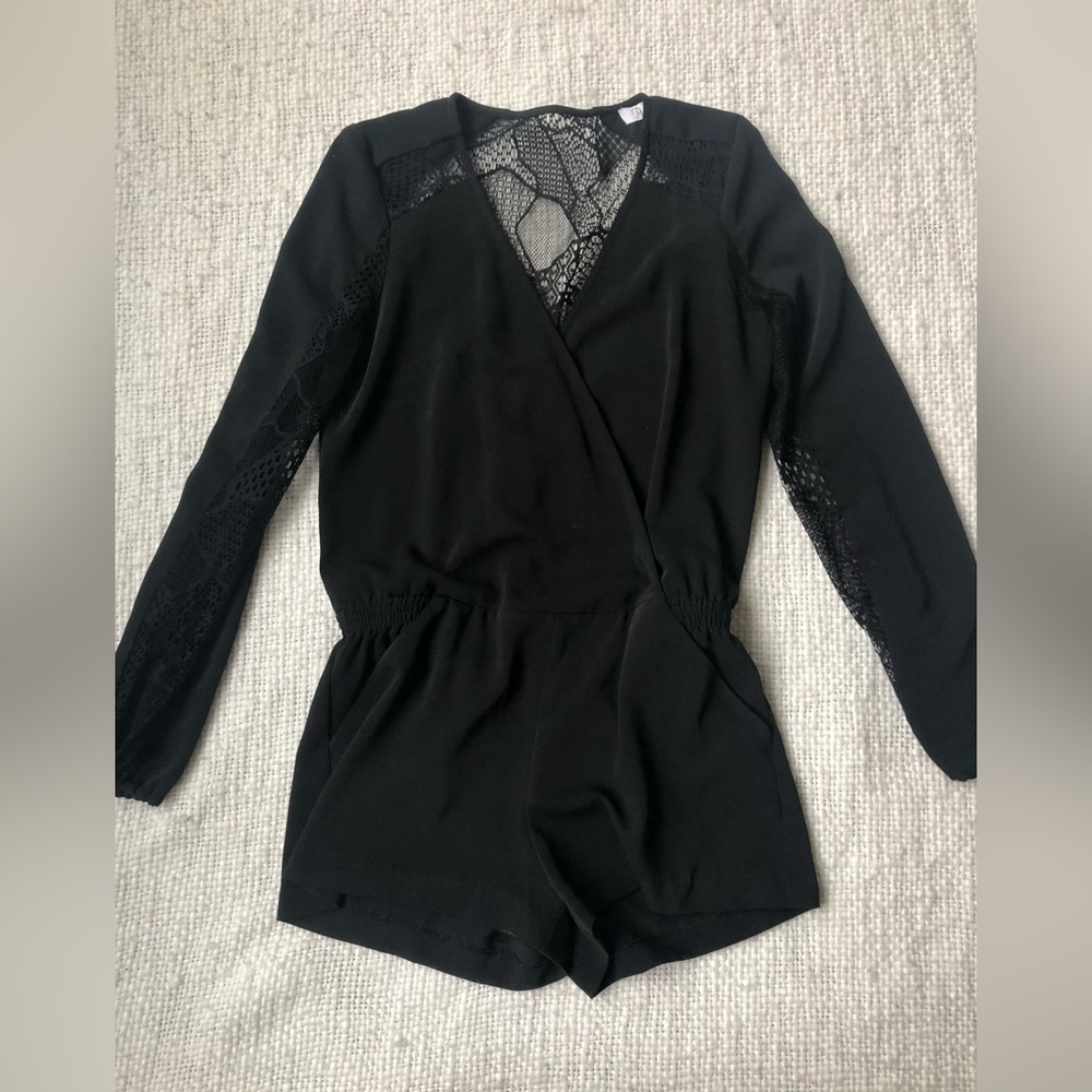Parker black mesh romper